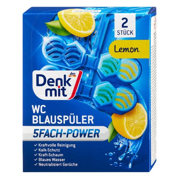 Denkmit 5 In 1 Toilet Cleaning Balls (Lemon) 2 Pieces