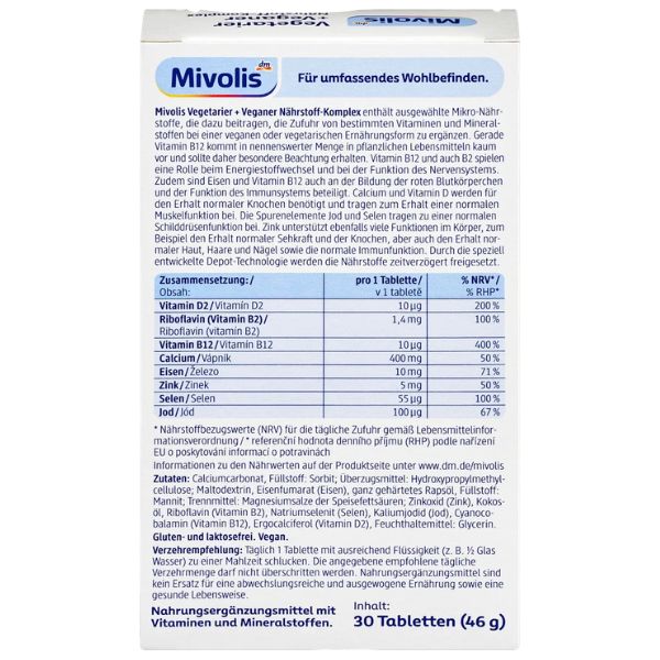 Vegan Vitamin + Minaral - 30 Tablets (Parallel Import)