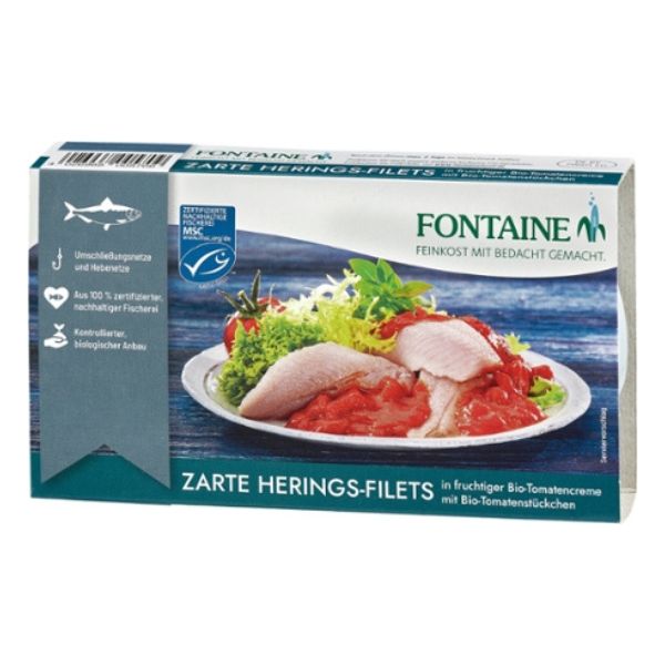 Herring Fillets in Organic Tomato Sauce - 200g