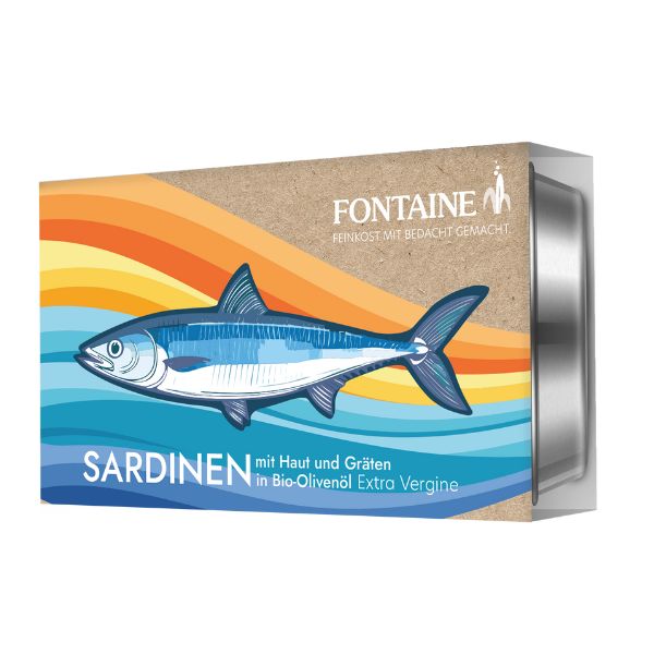 Fontaine Sardines In Organic Olive Oil 120G