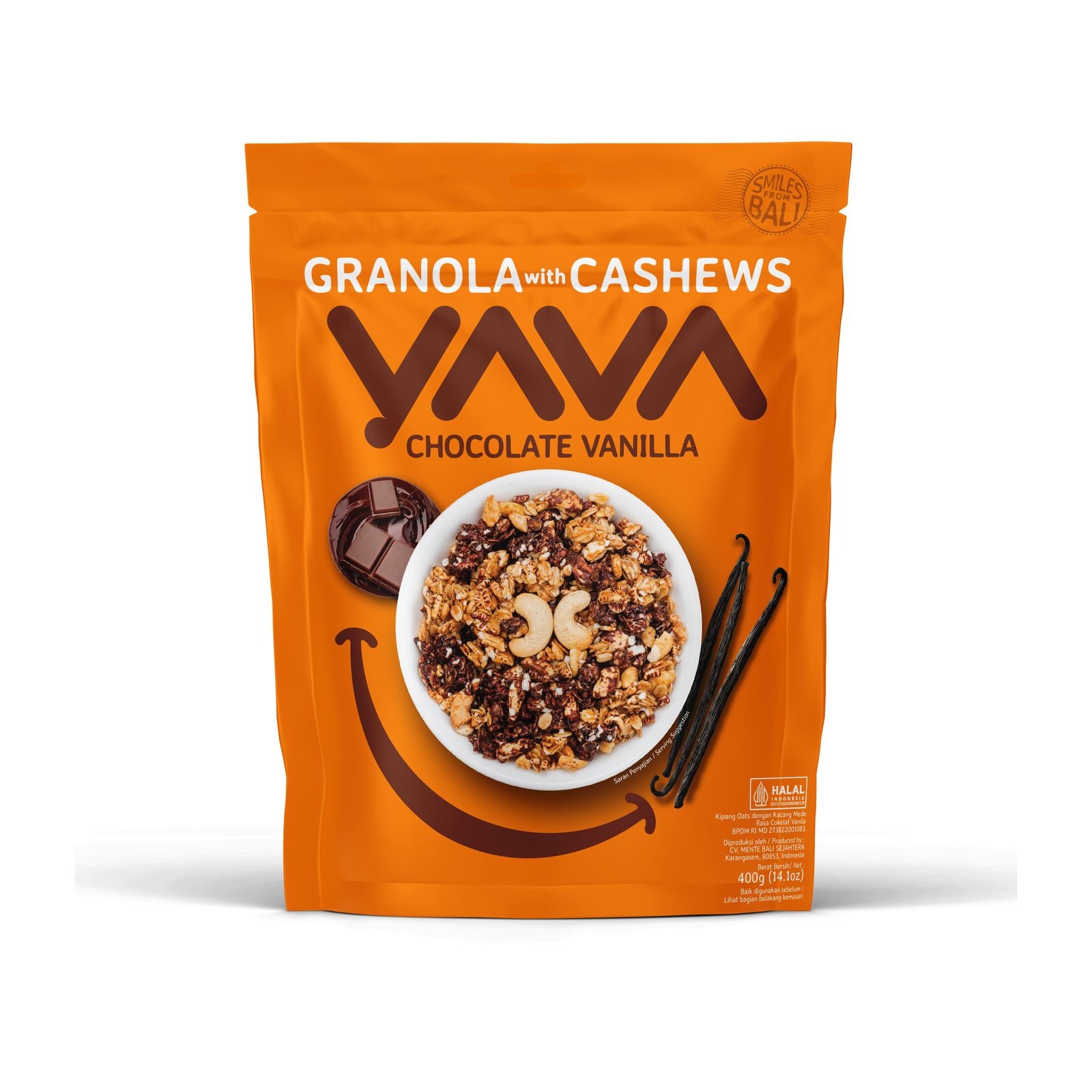 Yava Granola With Cashews Chocolate Vanilla 400G
