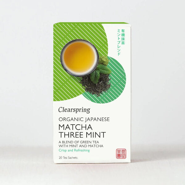 Clearspring Organic Japanese Three Mint Matcha 20 Tea Sachets