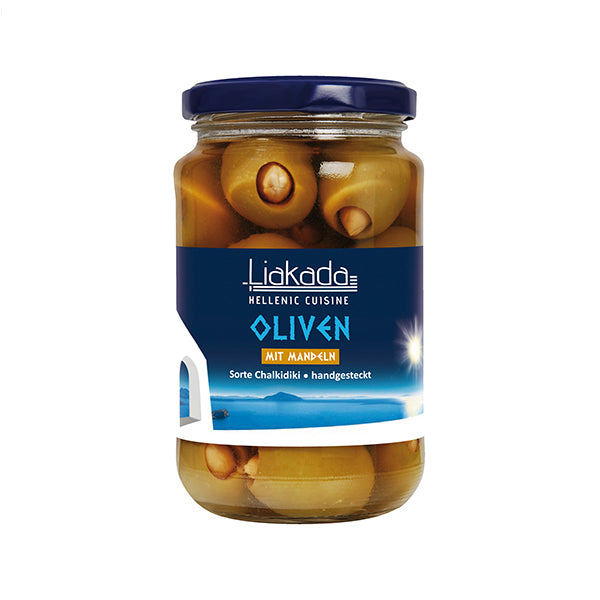 Green Olives with almonds - 330g (Best Before Date: 08/04/2024)