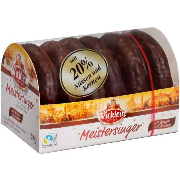 Christmas Special - Coated Gingerbread on Edible Paper Chocolate "Meistersinger" - 200g (Parallel Import)