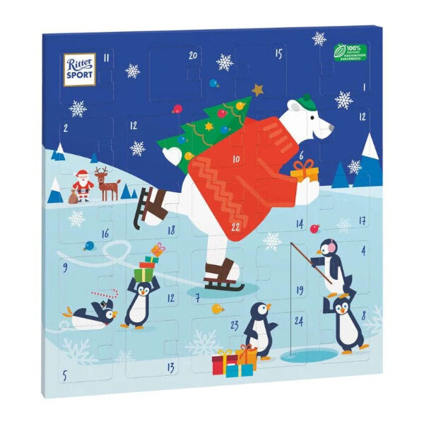 Christmas Special - Ritter Sport Square Chocolate Advent Calendar - 347g (Parallel Import)