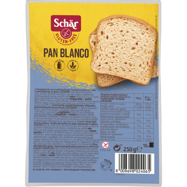 Gluten-Free White Sliced Bread - Pan Blanco - 250g
