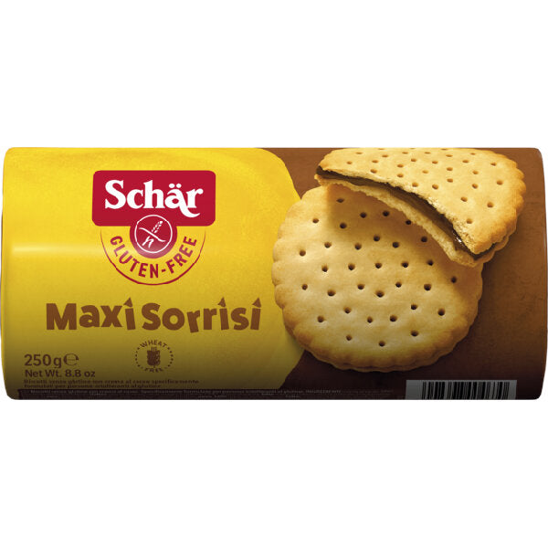 Gluten-Free Vanilla Sandwich Biscuits with Chocolate Filling "Maxi Sorrisi" - 250g
