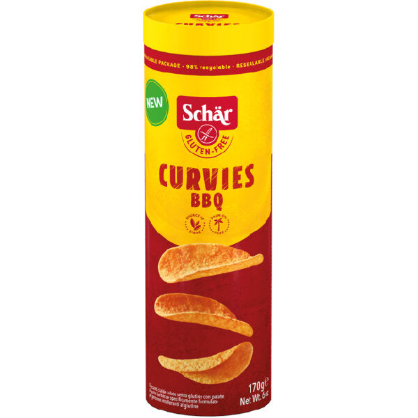 Gluten-Free BBQ Flavoured Potato Chips "Curvies" - 170g (Best Before Date: 20/06/2024)