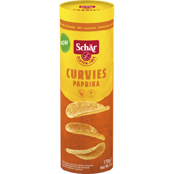 Gluten-Free Paprika Flavoured Potato Chips "Curvies" - 170g (Best Before Date: 20/06/2024)