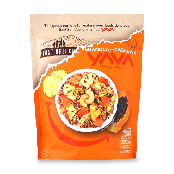 Yava Granola With Cashews Tropical Fruits 400G