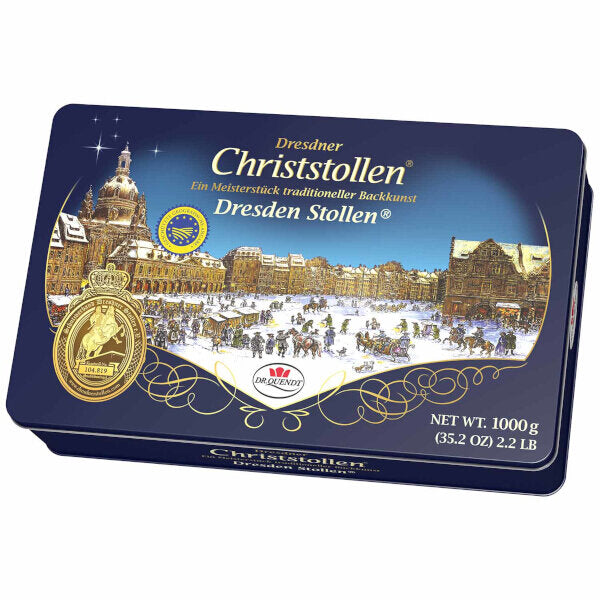 Christmas Special - Dresden Christstollen in Christmas Tin Giftbox -  1kg (Parallel Import)