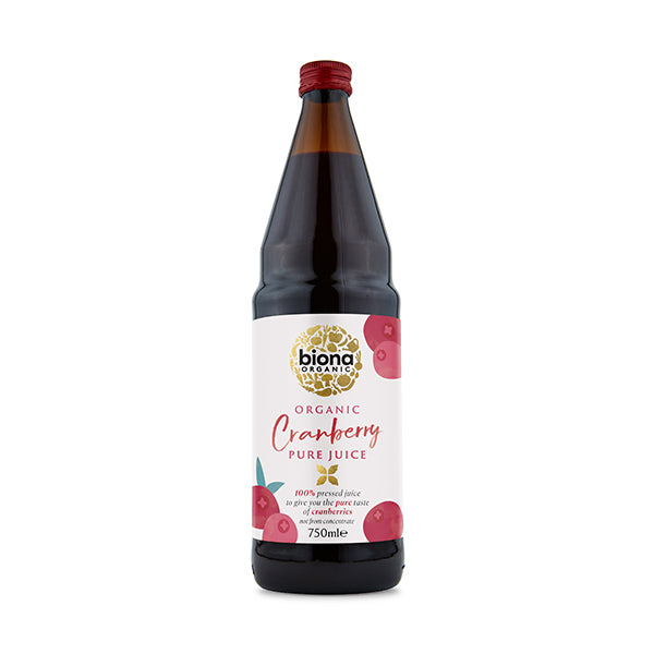 Organic Cranberry Pure Juice (100% Cranberry) - 750ml
