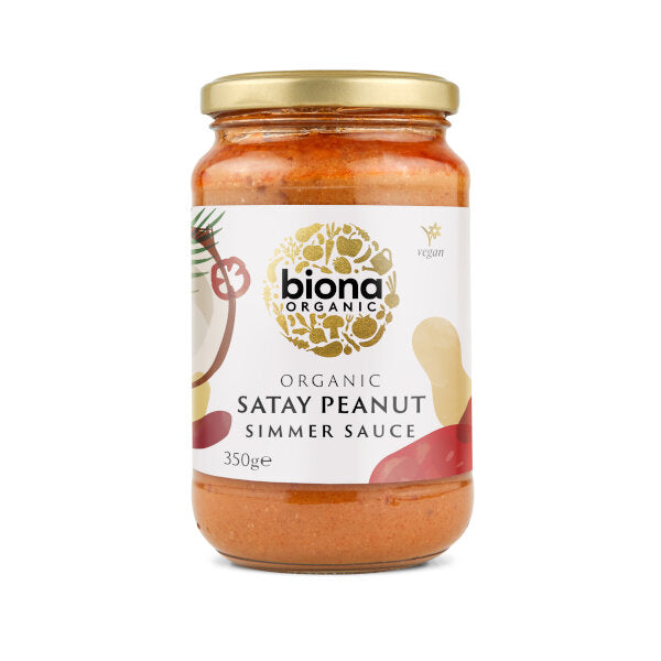 Organic Satay Spicy Peanut Simmer Sauce - 350g (Best Before Date: 28/02/2024)
