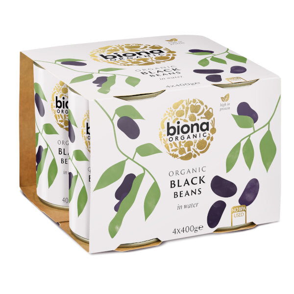 Organic Black Beans - 4 x 400g