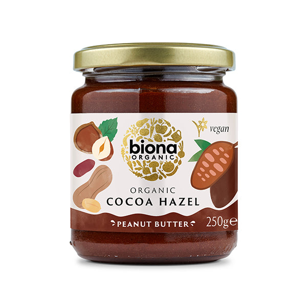 Organic Cocoa Hazel Peanut Butter - 250g