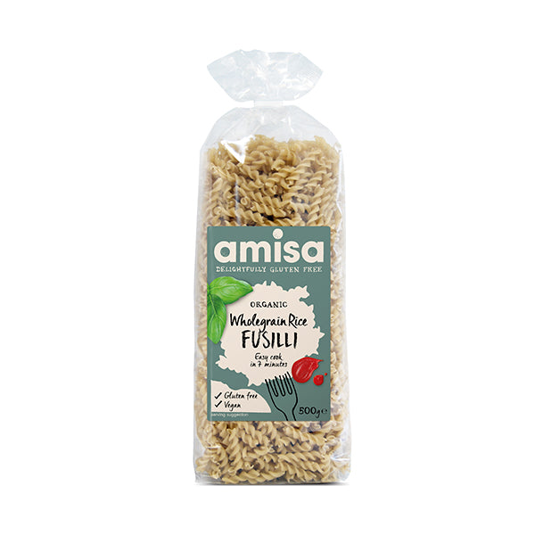 Organic Wholegrain Rice Fusilli (Gluten-Free) - 500g