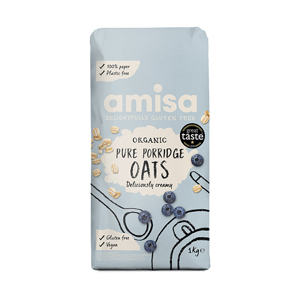 Organic Pure Porridge Oats (Gluten-Free) - 1000g