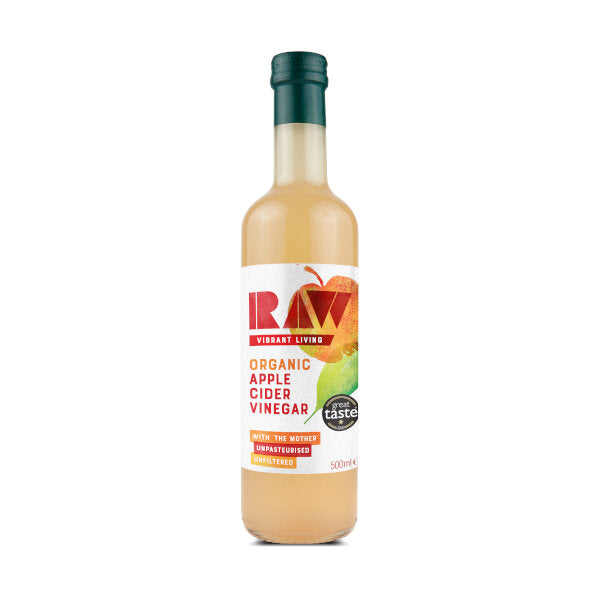 Raw Vibrant Living Organic Raw Apple Cider Vinegar (With The Mother) 500ml