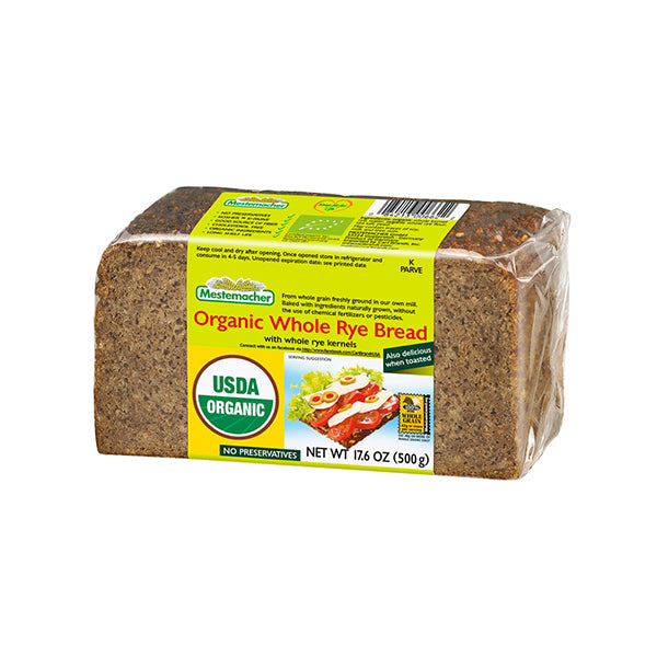 Organic Whole Rye Bread 500G