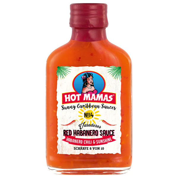 Hot Mamas- Sunny Caribbean Red Habanero Super Spicy Chili Sauces - 95ml
