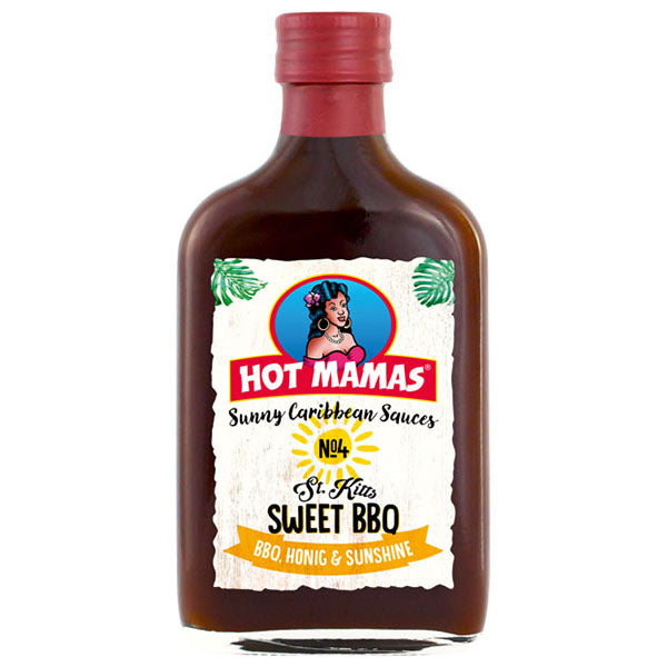 Hot Mamas- Sunny Caribbean Sauces Sweet BBQ - 195ml (Best Before Date: 14/04/2024)