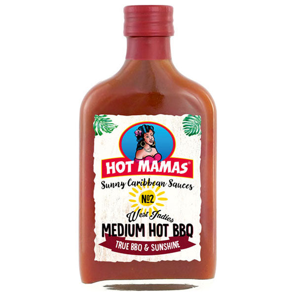 Hot Mamas- Sunny Caribbean Sauces Medium Hot BBQ - 195ml (Best Before Date: 30/05/2024)