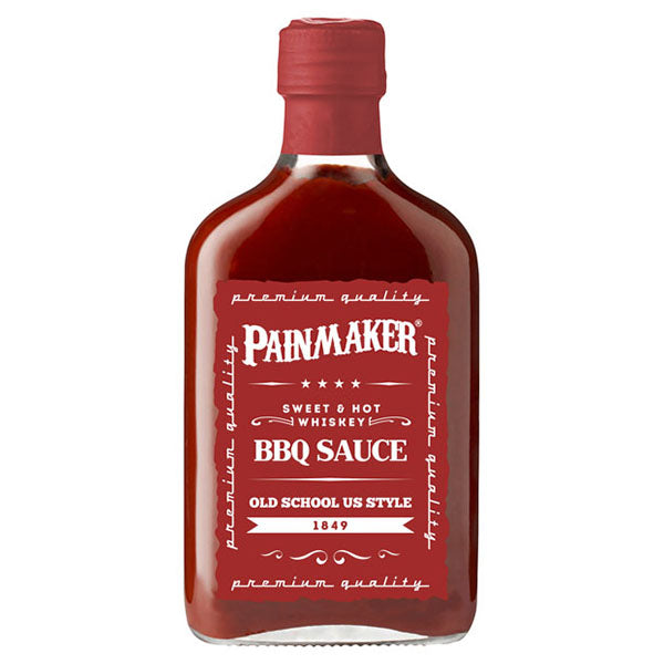 Painmaker- Sweet & Hot Whiskey BBQ Sauce Old School - 195ml