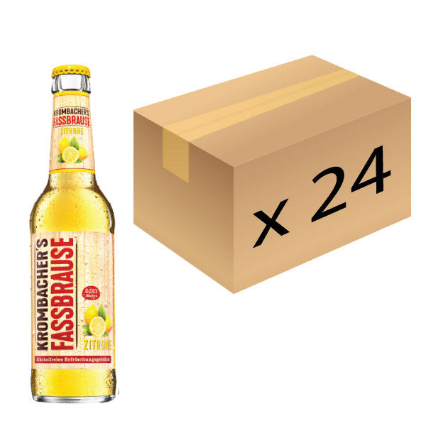 Krombacher Fassbrause Alcohol-Free Lemon Drink - 330ml x 24 (Parallel Import)