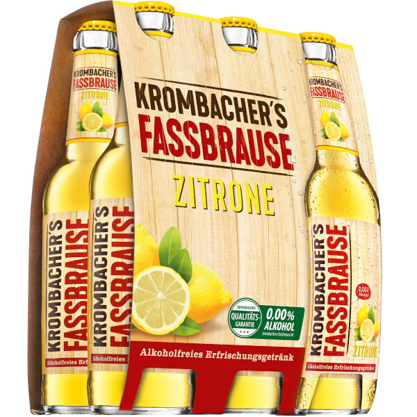 Krombacher Fassbrause Alcohol-Free Lemon Drink - 330ml x 6 (Parallel Import)