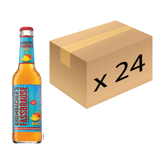Krombacher Fassbrause Alcohol-Free Mango Drink - 330ml x 24 (Parallel Import)