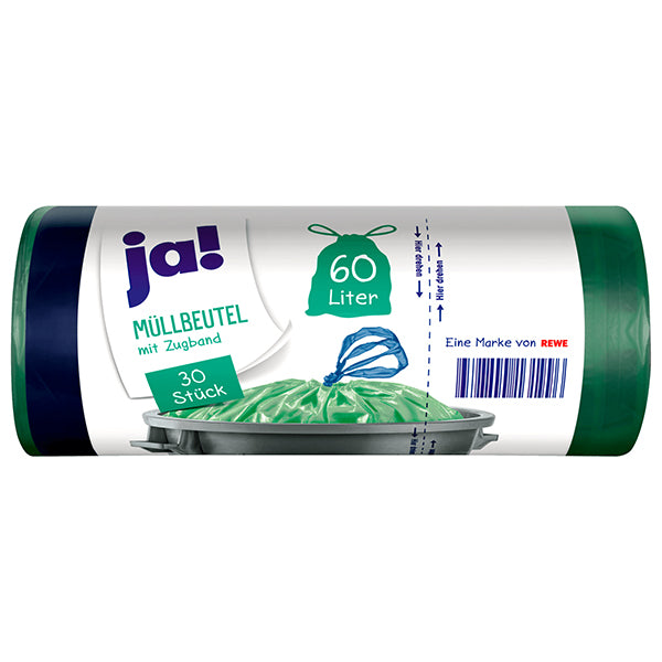 Garbage Bags with Drawstring 60L - 30 pieces