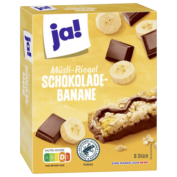 Ja! Chocolate Banana Muesli Energy Bar- 8X25G