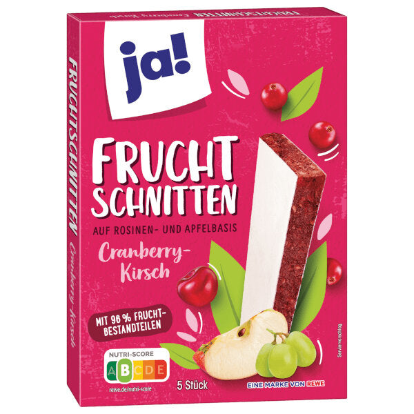 Cranberry & Cheery Fruit Bar (5 Pieces) - 150g