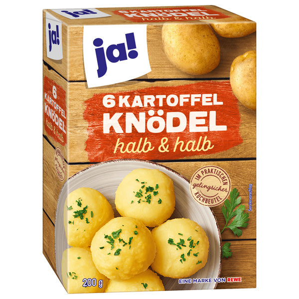 Potato Dumplings Half &amp; Half - 6 Pieces