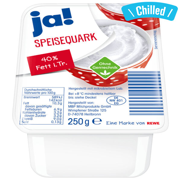 Quark 40% German Fresh Cheese - 250g (Chilled 0-4℃)