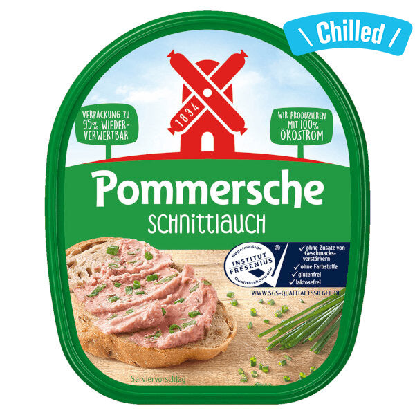 "Pommersche" Liver Sausage Spread With Chives - 125g (Chilled 0-4℃) (Parallel Import)