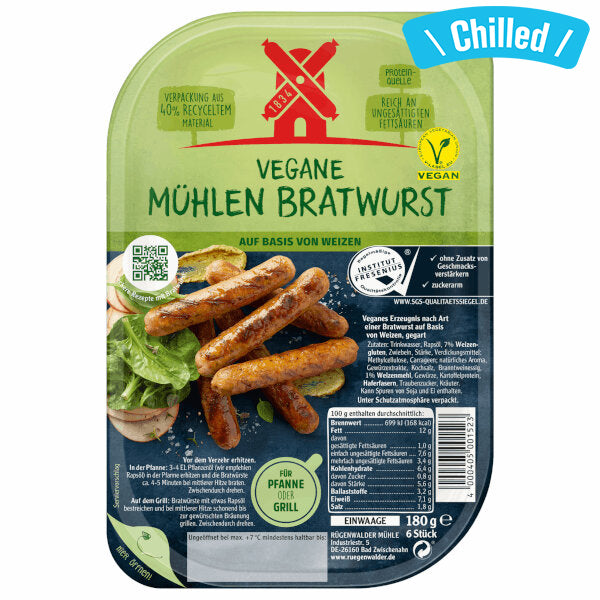 Rügenwalder Mühle Vegan Bratwurst 180G