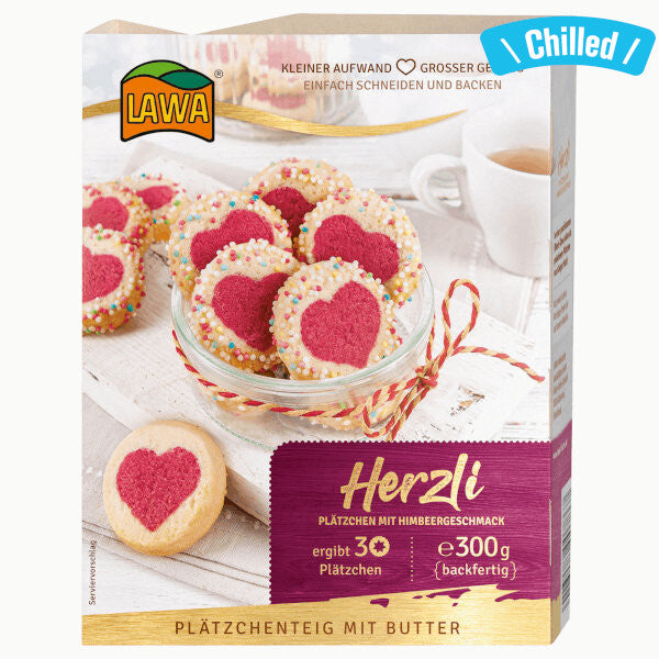 Heart-Shaped Cookie Dough in Rasberry Flavour - 300g (Chilled 0-4℃) (Parallel Import)
