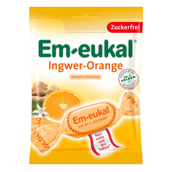 Sugar-Free Ginger Orange Cough Drops - 75g (Parallel Import)