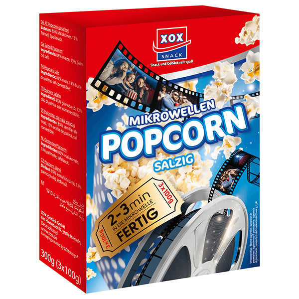 Salted Microwave Popcorn - 3x100g (Parallel Import)
