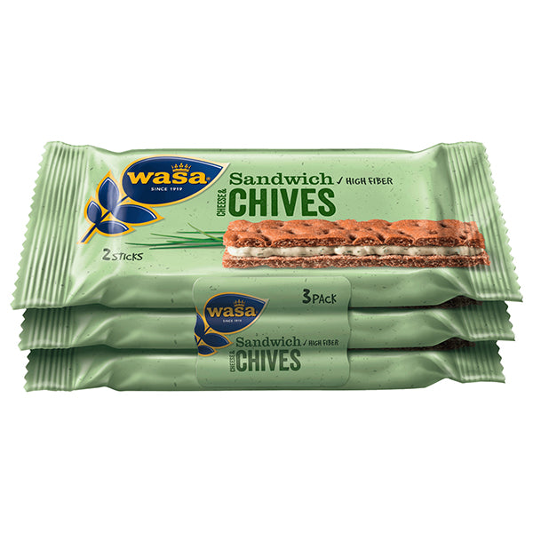 Cheese &amp; Chives Sandwich Cracker (High in Fiber) - 3x37g (Parallel Import)
