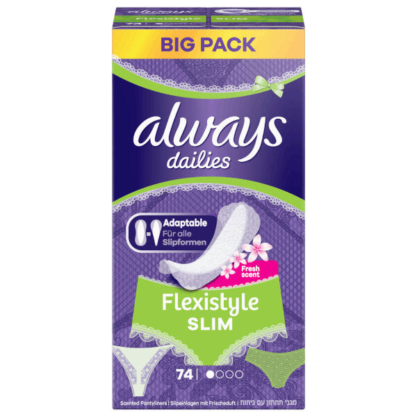 Always Panty Liners Flexi Style 74 Pieces