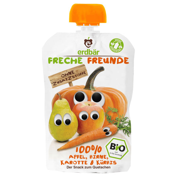 Freche Freunde Organic Apple, Pear, Carrot &amp; Pumpkin Puree 100G
