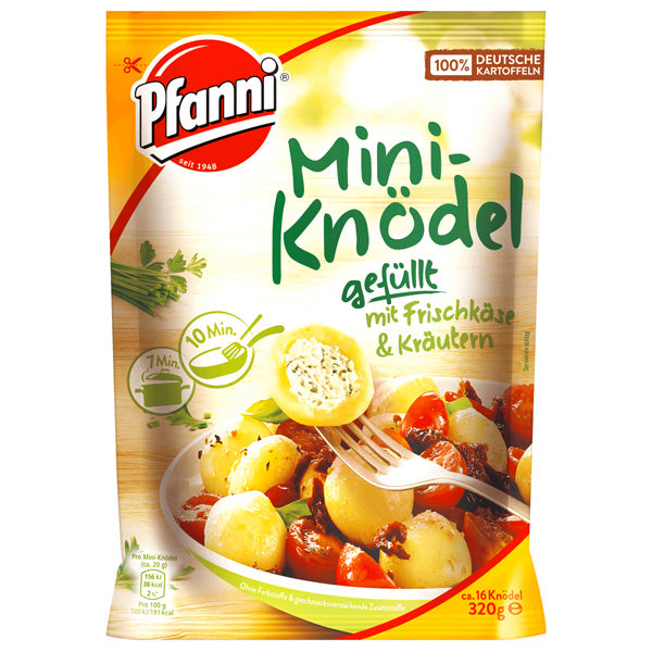 Mini German Potato Dumplings filled with Cream Cheese and Herbs - 320g (Parallel Import)