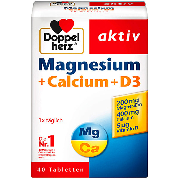 Magnesium + Calcium + D3 - 40 tablets (Parallel Import)