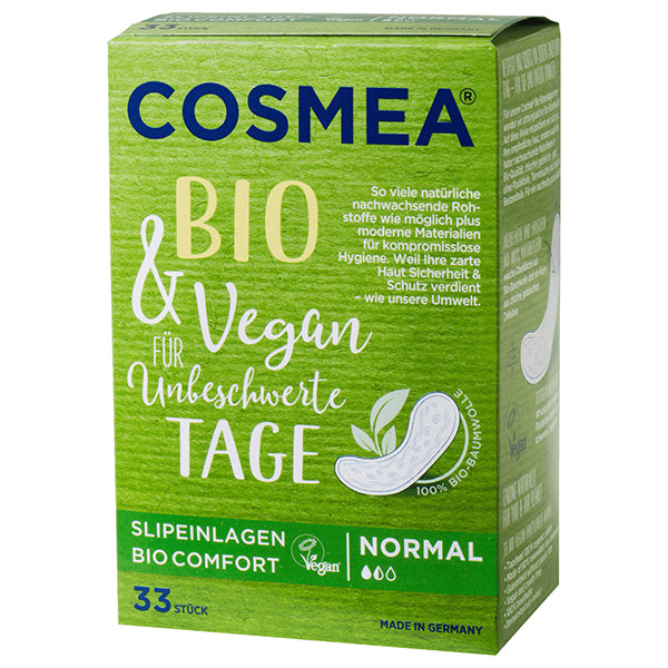 Cosmea Organic & Vegan Panty Liners Comfort Normal 33 Pieces