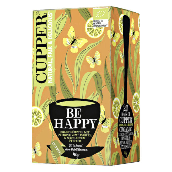 Organic Ginger Lemon Tea "Be Happy" (20 Tea Bags) - 40g (Parallel Import)