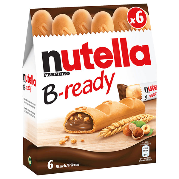 Nutella B-Ready Wafer Biscuits with Hazelnut Cocoa Spread - 132g (Parallel Import)
