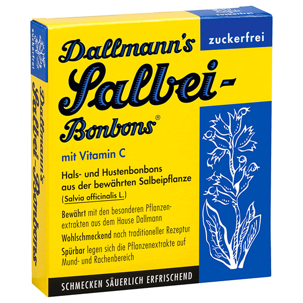 Dallmanns Sugar-Free Sage Cough Drops/ Throat Lozenge 37G