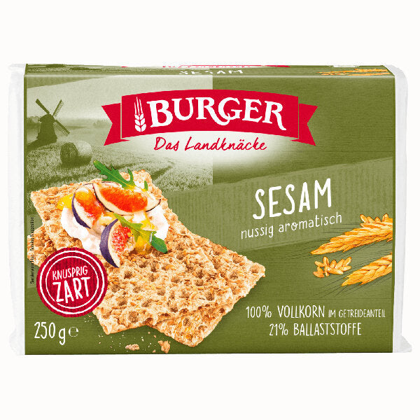 Burger Whole Rye Crispbread With Sesame 250G